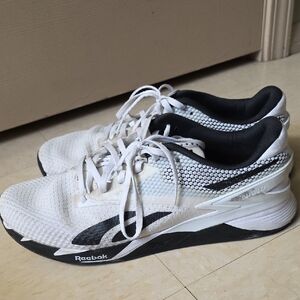 Reebok White and Black Crossfit Sneakers
